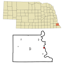 Location of Brownville, Nebraska