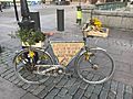 Old town Stockholm the bike of Greta