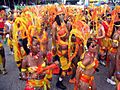Orange Carnival Masqueraders in Trinidad