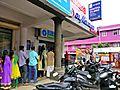 People gathered at SBI ATM in Paravur near Kollam city in Kerala due to Indian currency demonetisation, Nov 2016