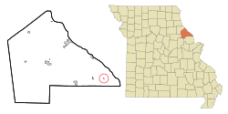 Location of Annada, Missouri