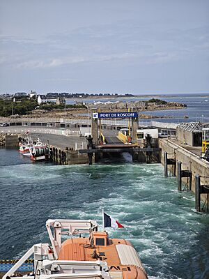 Port of Roscoff - departure on the car ferry to Plymouth