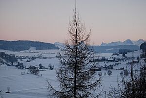 Ruettihubelbad kaj marcho de Walkringen - vintra pejsagho 094
