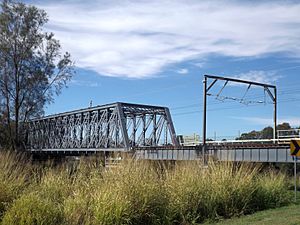 Sadliers Crossing Railway Bridge side at Wulkuraka, Queensland