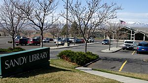 Sandy Utah Library sign
