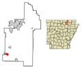 Sharp County Arkansas Incorporated and Unincorporated areas Sidney Highlighted 0564280