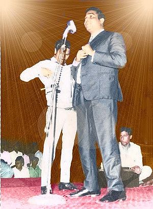 Singer Ahmed Rushdi performing live 1963