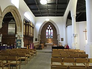 St. Giles church, Pontefract - interior looking east (geograph 5216715)