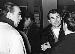 Stevan Kragujevic, Anthony Quinn & Robert Hossein in Belgrade, 1969