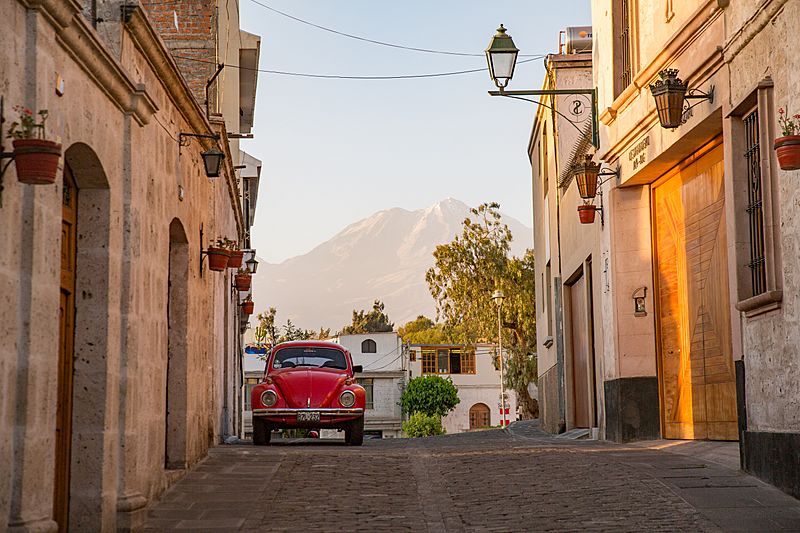 Street scene in Arequipa, Peru