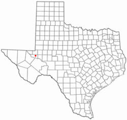 Location of Wickett, Texas