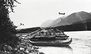 The cable ferry on the Skeena River at Kitwanga (65110)