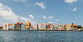 The colorful buildings of the Handelskade in Willemstad, Curaçao