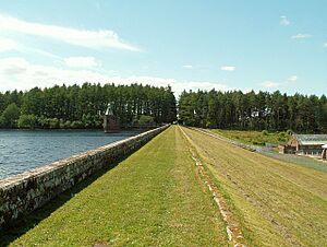 The dam, Castle Carrock Reservoir - geograph.org.uk - 1433200