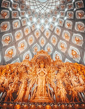 Thousand-Hand Eleven-Headed Guanyin (千手觀音 Qianshou Guanyin and 十一面觀音 Shiyimian Guanyin) - Mount Putuo Guanyin Dharma Realm; Zhejiang, China
