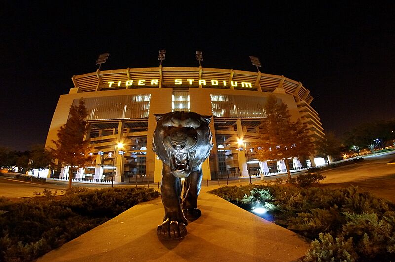 Tiger Stadium (LSU) at Night