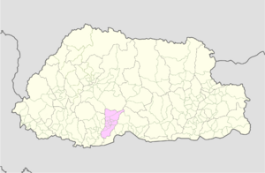Tsirang Bhutan location map