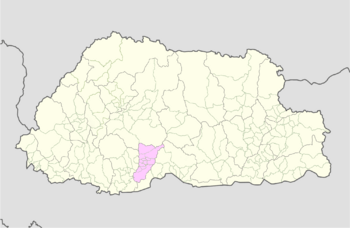 Tsirang Bhutan location map