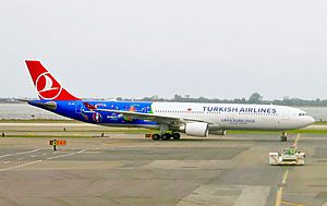 Turkish Airlines Airbus A330-303 TC-JOH (UEFA 2016 livery)