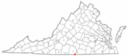 Location of Virgilina, Virginia