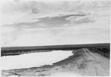 View of Pollacca Dam looking toward spillway on far side. Facts about dam, Location 1 mile below junction of Wepo and... - NARA - 295232
