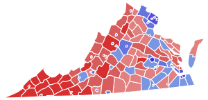 Virginia Senate Election Results by County, 2020.svg