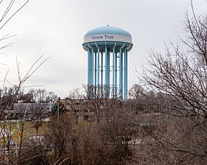 Water tower, visible throughout the borough and surrounding areas
