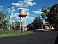 Water tower at the Eldorado at Santa Fe Community Center