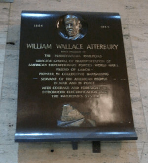 William Wallace Atterbury plaque 30th St Station Philadelphia