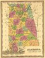 1823 Map of Alabama counties