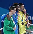 2018-10-17 Boxing middleweight Boys' –75 kg at 2018 Summer Youth Olympics – Victory ceremony (Martin Rulsch) 11