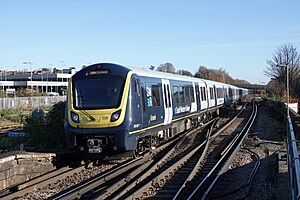 701518 with 701522 on a test run working 5Q51 London Waterloo to Southampton Down Loop passes Basingstoke 25 11 23 (53354672227)