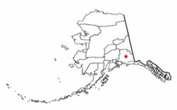 Location of Gulkana, Alaska