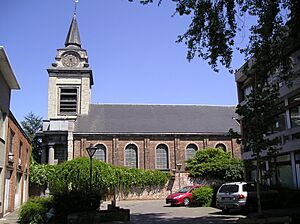 Aalst begijnhof kerk zijzicht