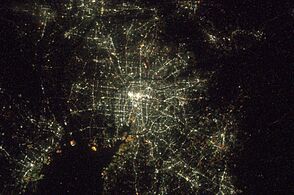 Aerial photographs of Nagoya Night view