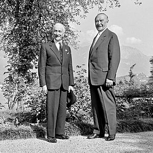 Antonio Segni and Konrad Adenauer by Giuseppe Moro, August 1959