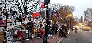 Black Lives Matter Memorial Fence Looking Toward Connecticut Avenue NW