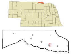 Location of Bristow, Nebraska