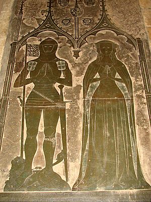 Brass of Simon de Felbrigge and wife St Margaret's Church Felbrigg Norfolk