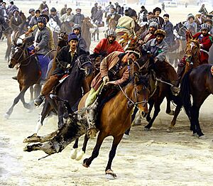 Buzkashi sport in the Balkh province
