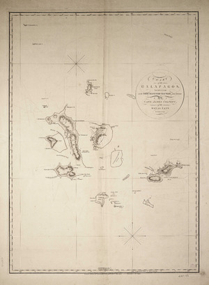 Chart of the Galapagos, surveyed in the merchant ship Rattler, and drawn by Capt. James Colnett, of the Royal Navy. Corrections to 1832. RMG F0036f