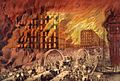 Chicago in Flames by Currier & Ives, 1871 (cropped)