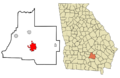 Coffee County Georgia Incorporated and Unincorporated areas Douglas Highlighted