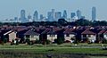 Dallas skyline and suburbs