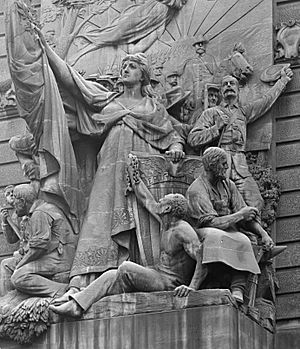 Detail of West Face, Soldiers' and Sailors' Monument, Indianapolis, Ind. (LC-D4-17332)