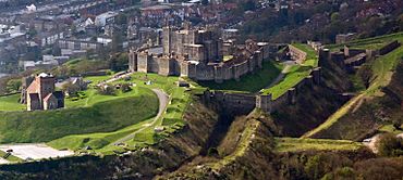 Dover Castle aerial view