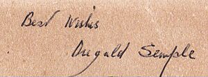 Dugald Semple autograph