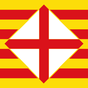 Flag of Barcelona province(official)