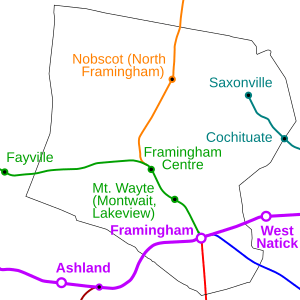 Framingham stations map