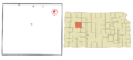 Gove County Kansas Incorporated and Unincorporated areas Quinter Highlighted